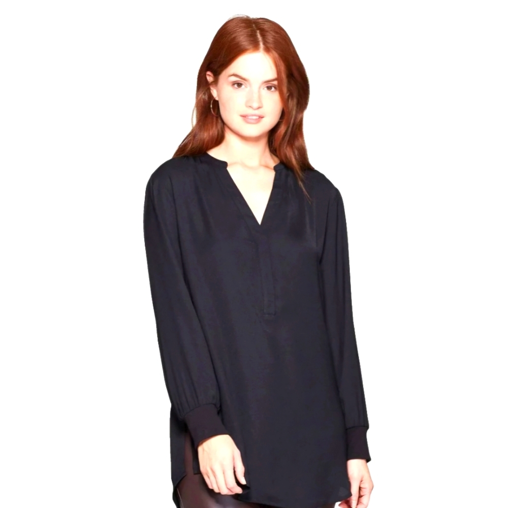 A New Day Long Sleeve Black Tunic